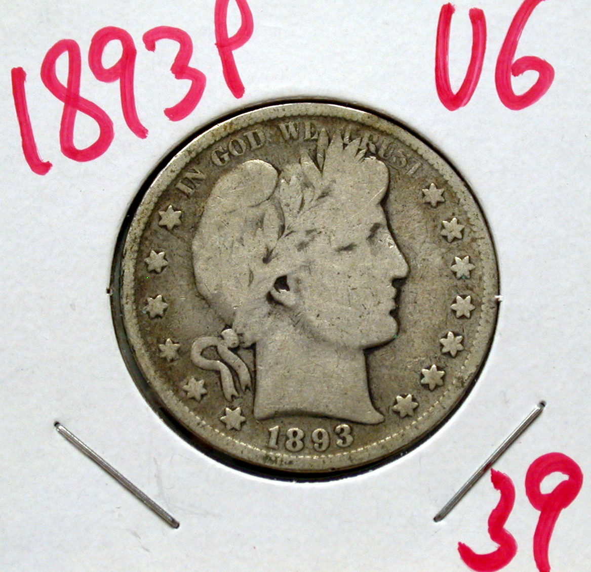 1893 P Barber Half in VG - Click Image to Close